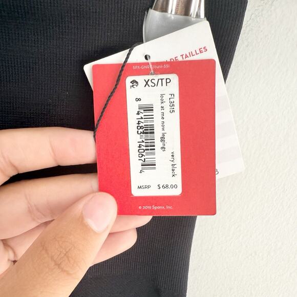 Spanx Cropped Look At Me Now Seamless Leggings Very Black Size XS 14056 - Picture 5 of 5